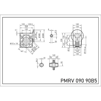 Reduktor PM 090 1/50 90 B5